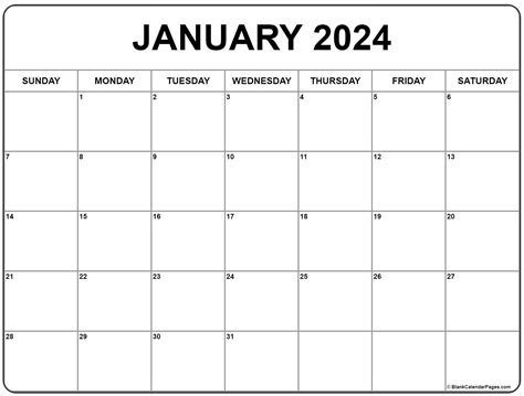 Blank Calendar January 2023